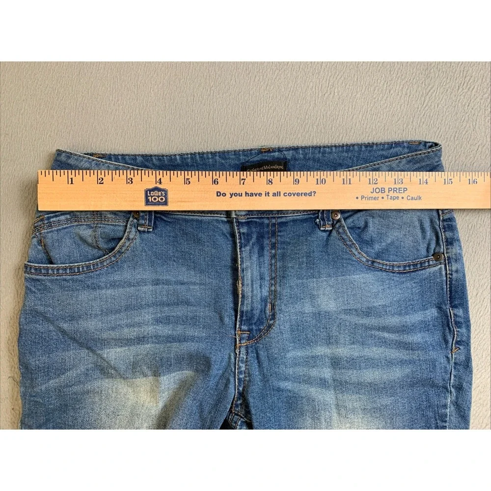 Catherine Malandrino Jeans Women's Size 6 Blue‎ Denim Pants Distressed Knees